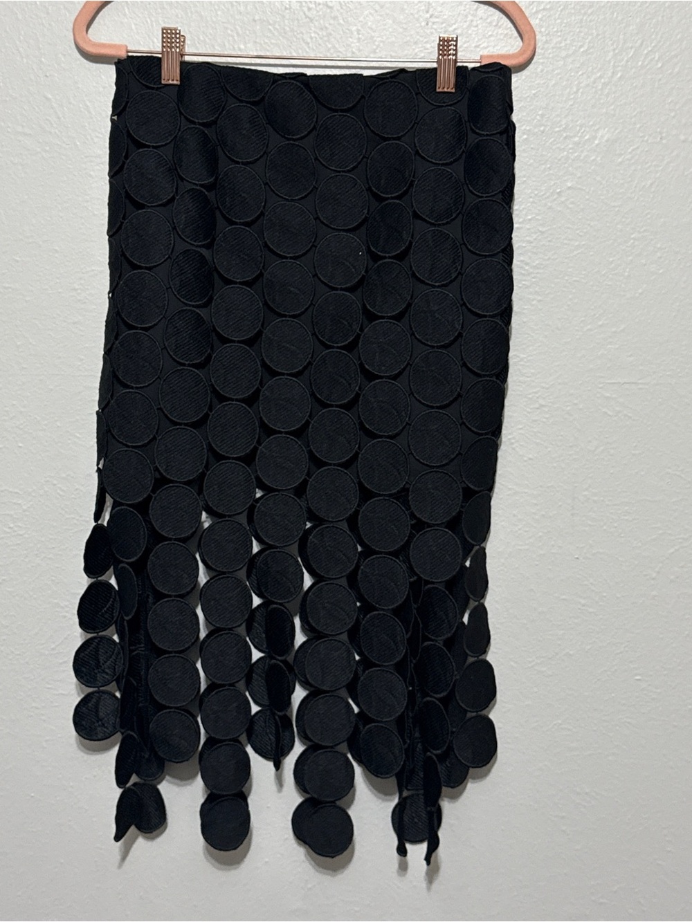 Commense Laser Cut Circle Embellished Double Layer Midi Skirt Party Festival - Picture 5 of 8